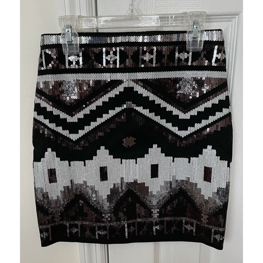 Express sequin mini-skirt, size S